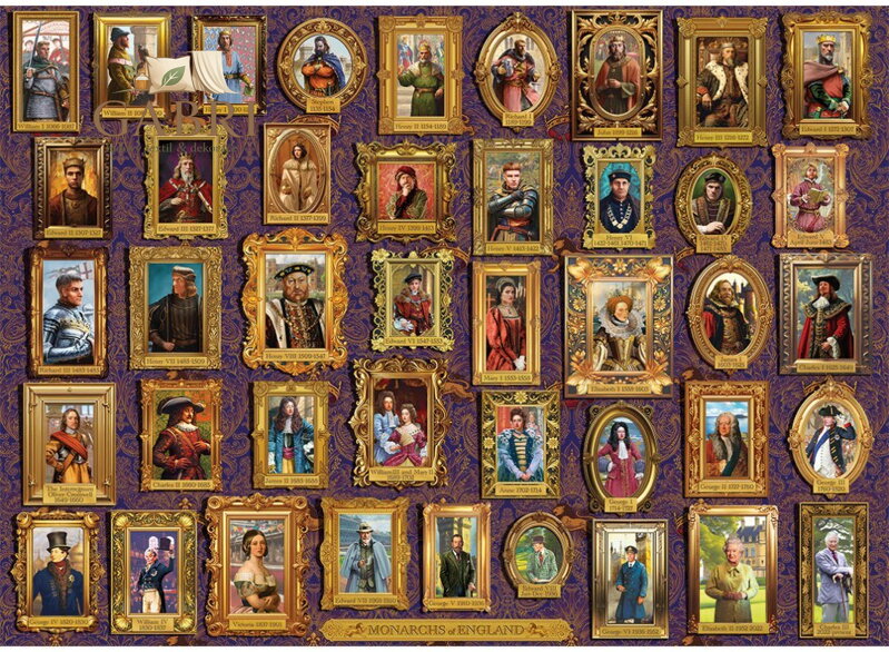 GIBSONS Puzzle Monarchové Anglie 1000 dílků