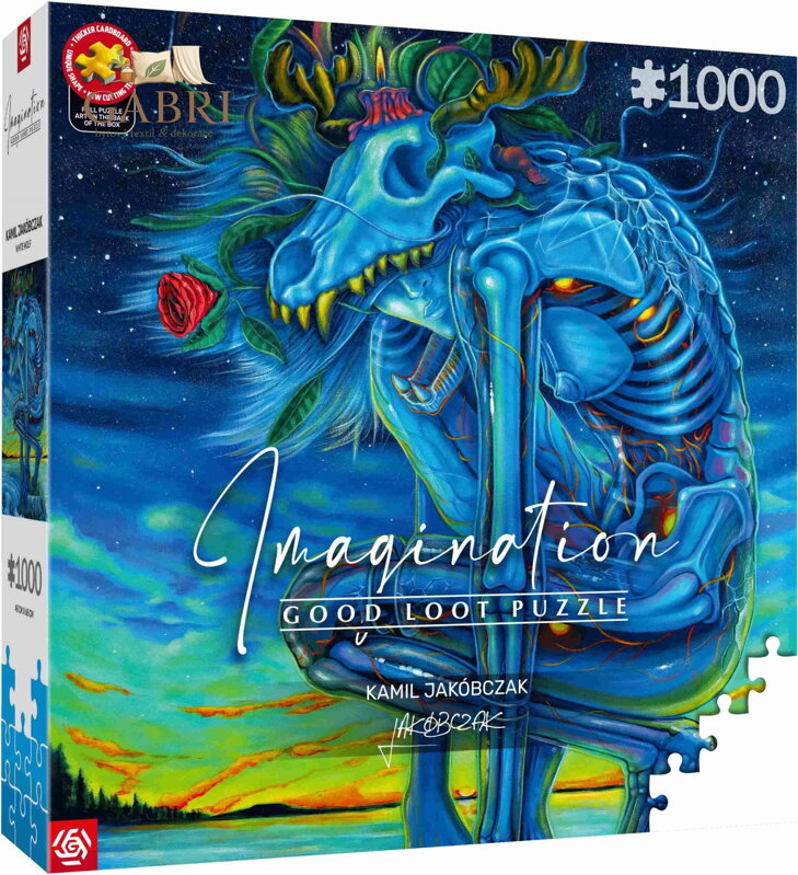 GOOD LOOT Puzzle Imagination: Kamil Jakóbczak - Bílý vlk 1000 dílků
