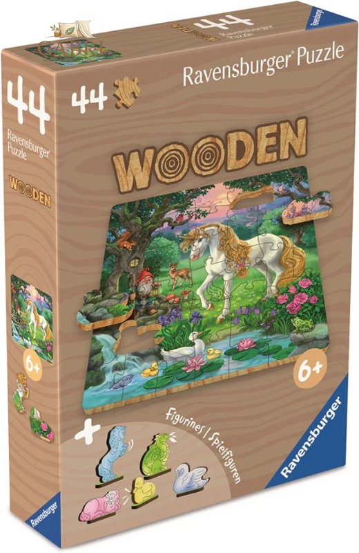 RAVENSBURGER Dřevěné puzzle Jednorožec 44 dílků