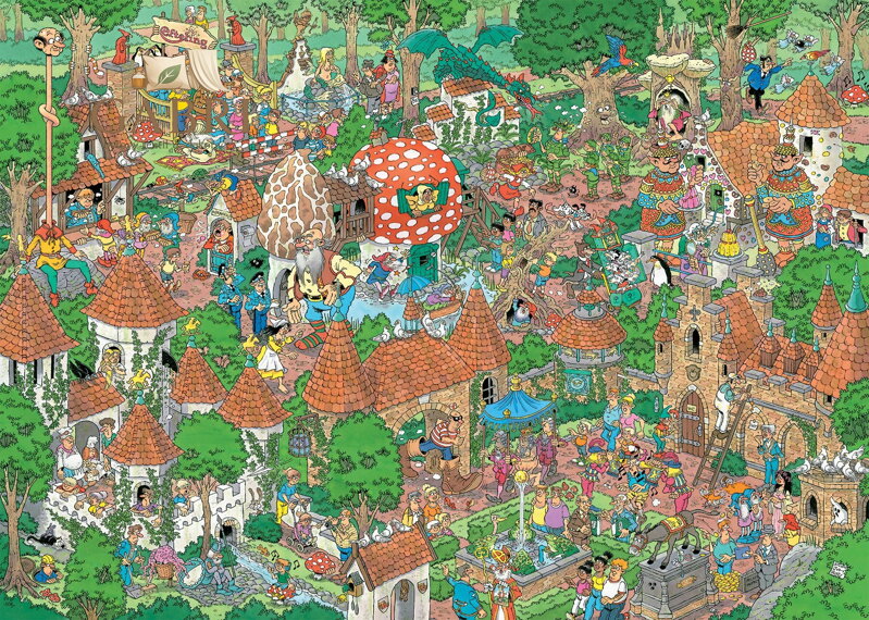 JUMBO Puzzle JvH Pohádkový les 1000 dílků