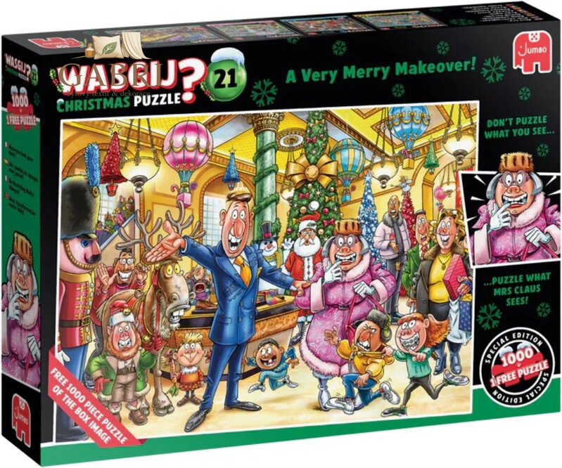 JUMBO Puzzle WASGIJ Christmas 21: Veselé vánoční proměny! 2x1000 dílků