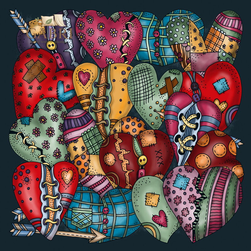 CURIOSI Čtvercové puzzle Palapeli: Srdce 251 dílků