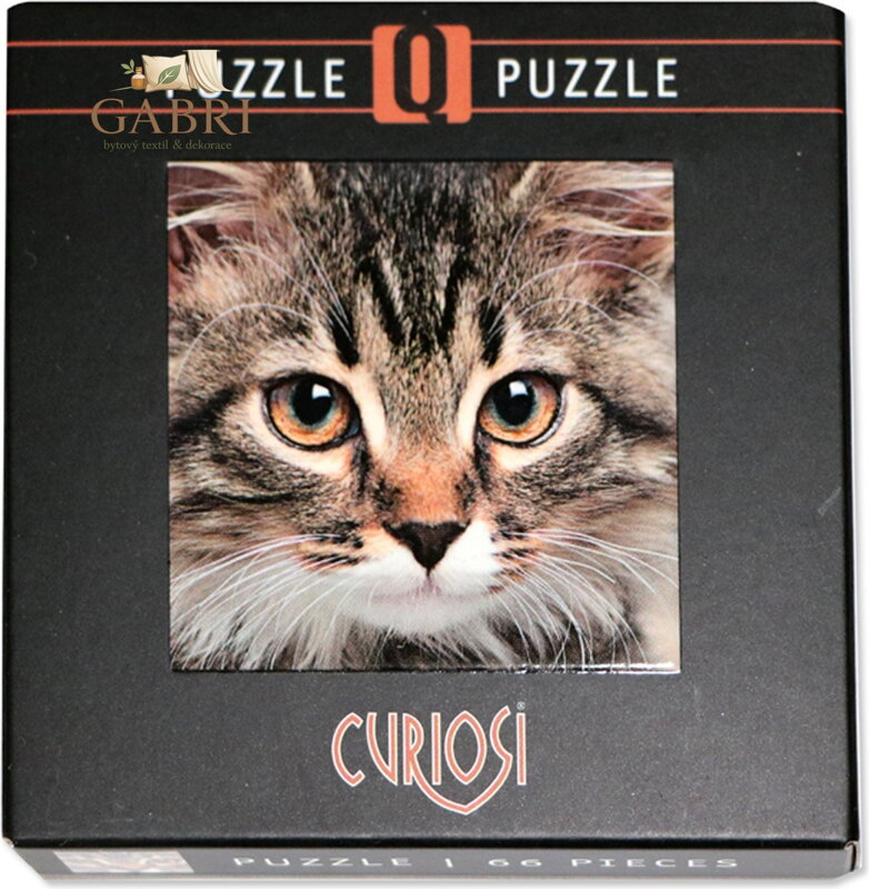 CURIOSI Čtvercové puzzle Q Animal: Kočka 66 dílků