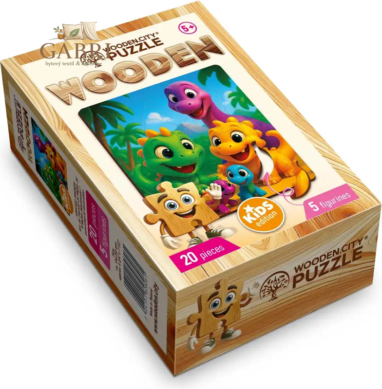 WOODEN CITY Dřevěné puzzle Dinosauři 20 dílků