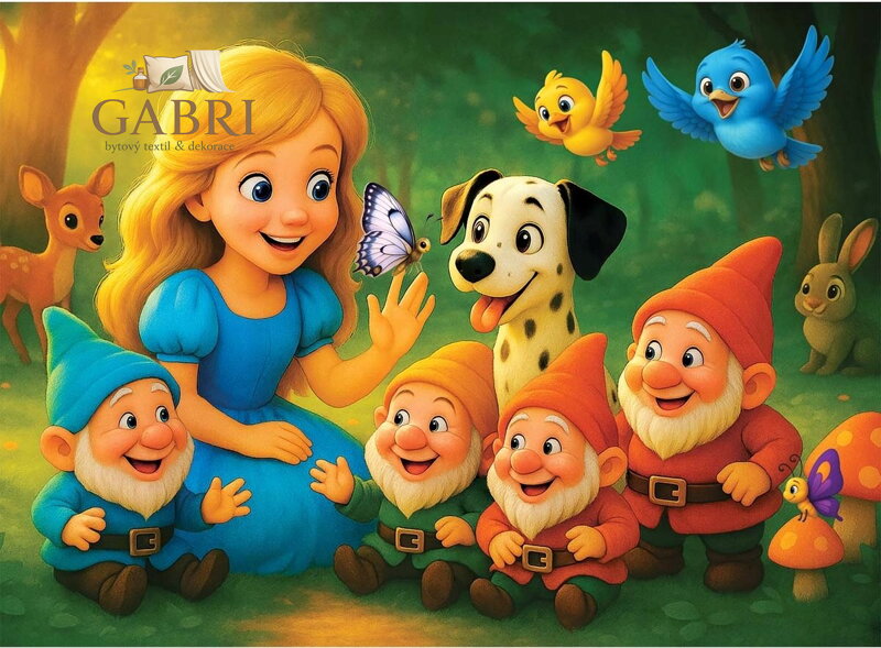 WOODEN CITY Dřevěné puzzle Princezna a trpaslíci 40 dílků