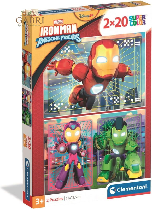 CLEMENTONI Puzzle Iron Man a jeho úžasní přátelé 2x20 dílků