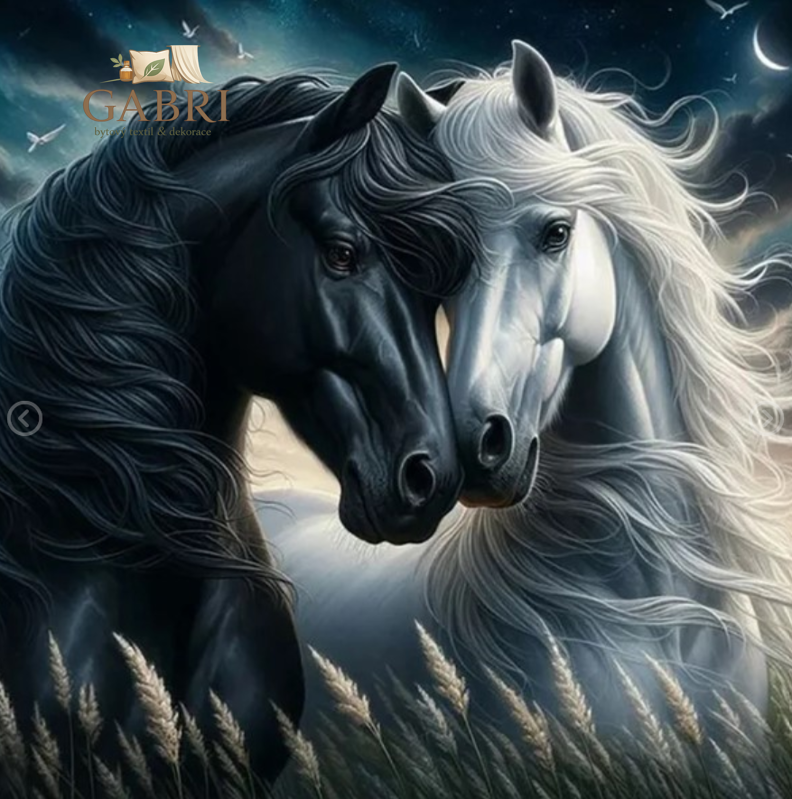 NORIMPEX Diamantové malování Zamilovaní koně 30x40cm