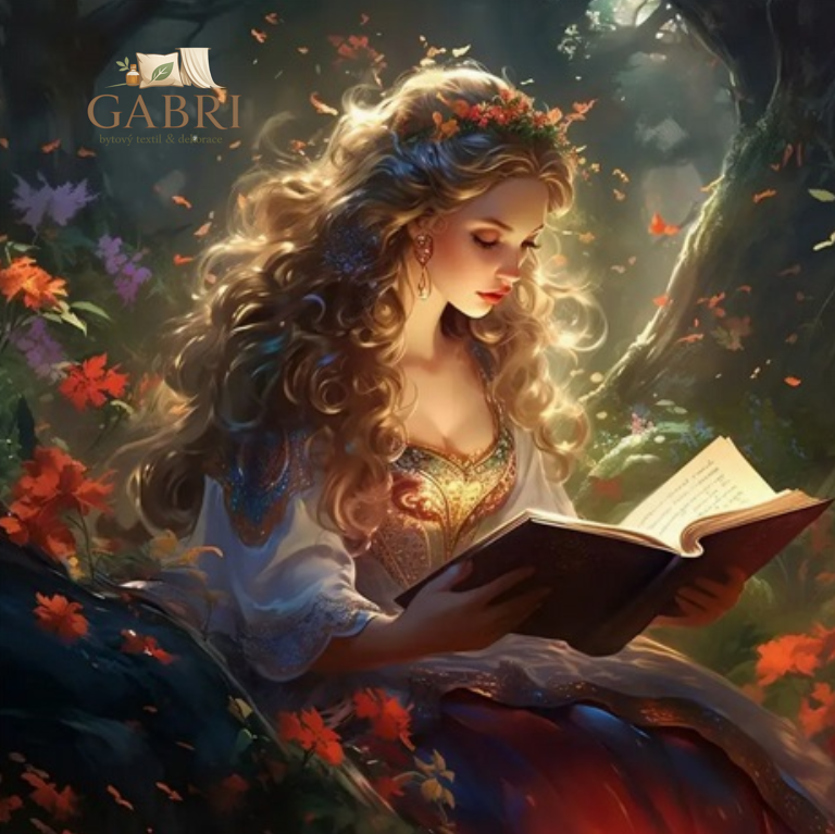 NORIMPEX Diamantové malování Princezna s knihou 30x40cm