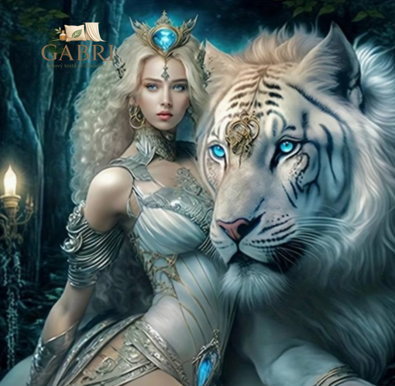 NORIMPEX Diamantové malování Dívka s tygrem 30x40cm