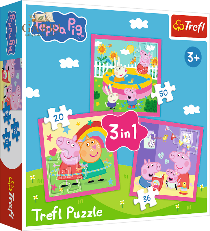 TREFL Puzzle Prasátko Peppa: Přátelé 3v1 (20,36,50 dílků)