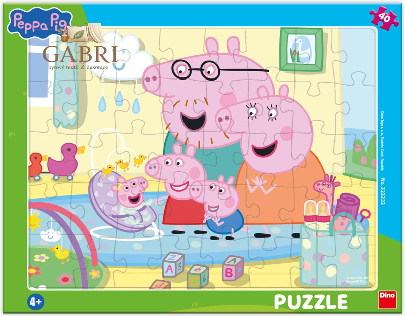 DINO Puzzle Prasátko Pepa: Sourozenci 40 dílků