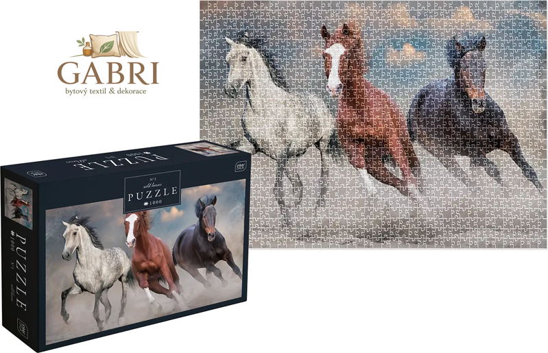 INTERDRUK Puzzle Wild Horses 1: Tři divocí koně 1000 dílků