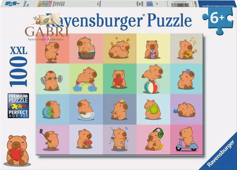 RAVENSBURGER Puzzle Kapybara XXL 100 dílků