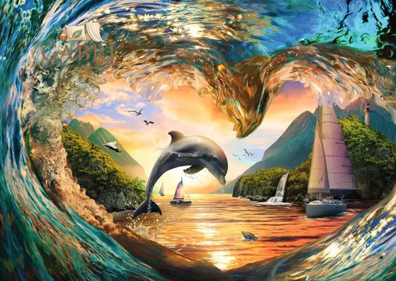 RAVENSBURGER Puzzle Srdce mořských vln 1000 dílků