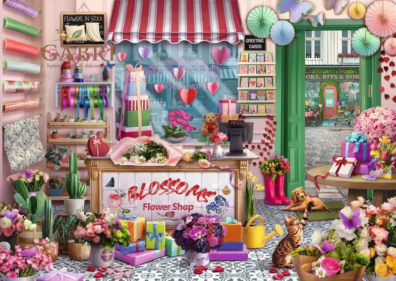 RAVENSBURGER Puzzle Květinový obchůdek 1000 dílků
