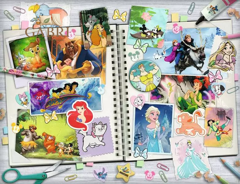 RAVENSBURGER Puzzle Disney: Scrapbook 2000 dílků