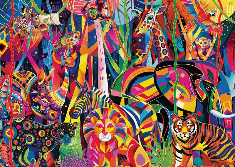 RAVENSBURGER Puzzle Barevná džungle XXL 500 dílků