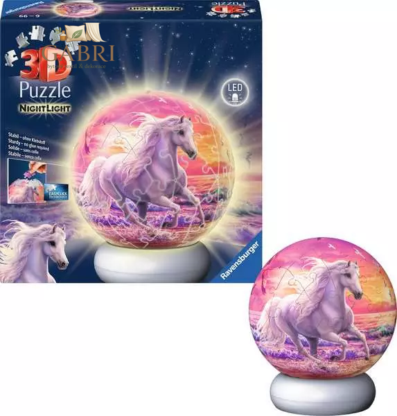 RAVENSBURGER Svítící 3D puzzle Kůň (Noční edice) 72 dílků