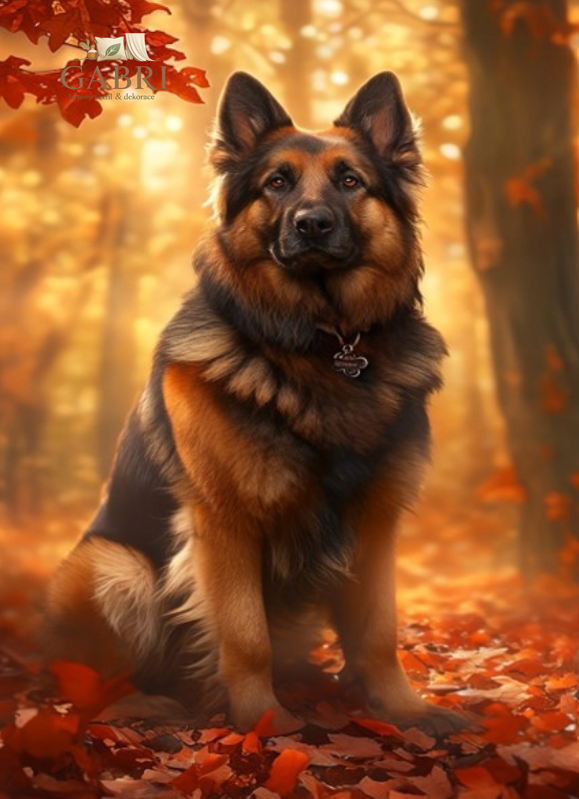 NORIMPEX Diamantové malování Německý ovčák 30x40cm