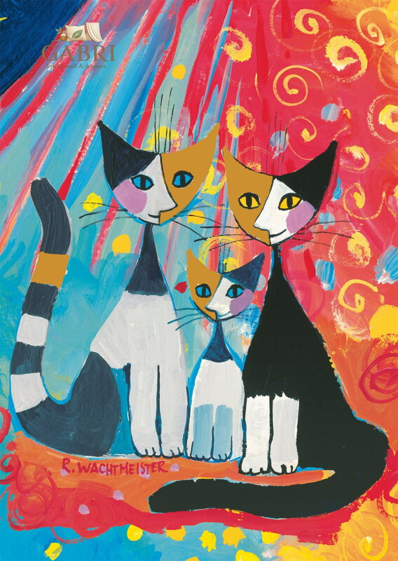 SCHMIDT Puzzle Šťastná kočičí rodina 1000 dílků