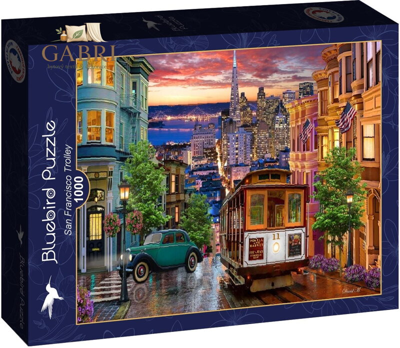 BLUEBIRD Puzzle Tramvaj v San Franciscu 1000 dílků
