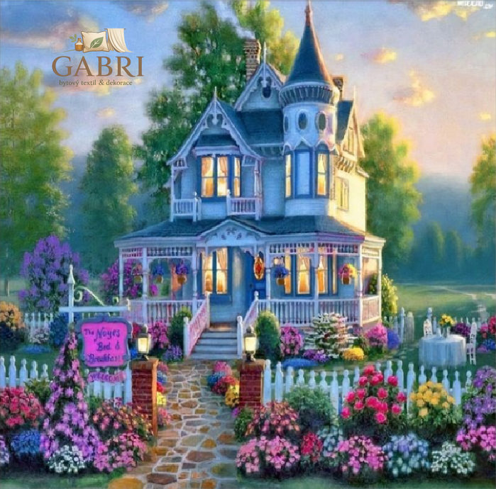 NORIMPEX Diamantové malování Dům s krásnou zahradou 30x40cm