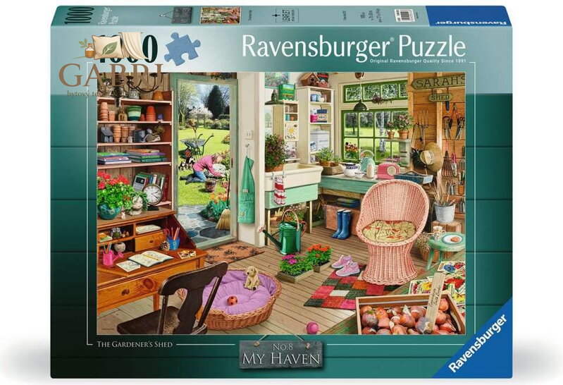 RAVENSBURGER Puzzle My Haven č.8: Zahradníkova kůlna 1000 dílků