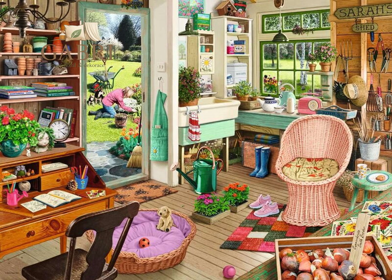 RAVENSBURGER Puzzle Moje útočiště č.6: Zahradníkova kůlna 1000 dílků