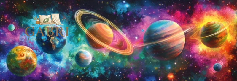 DINO Panoramatické puzzle Barevné planety 150 dílků