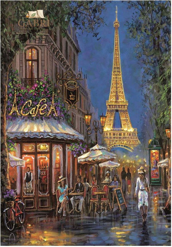 CLEMENTONI Puzzle Paříž - Kavárna u Eiffelovi věže 500 dílků