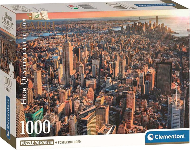 CLEMENTONI Puzzle New York - Pohled na Manhattan  1000 dílků