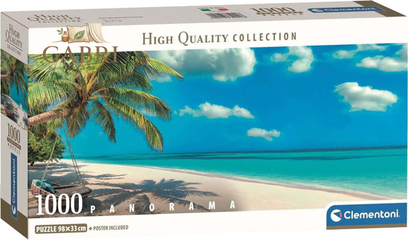 CLEMENTONI Panoramatické puzzle Houpačka u oceánu 1000 dílků