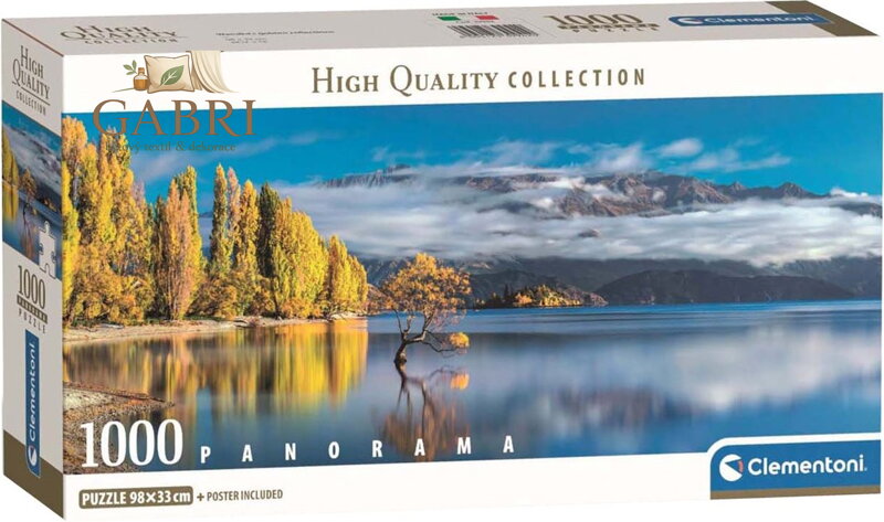 CLEMENTONI Panoramatické puzzle Zlaté odrazy jezera Wanaka 1000 dílků