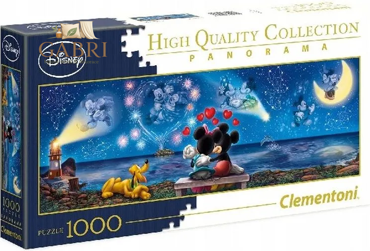 CLEMENTONI Panoramatické puzzle Mickey&Minnie 1000 dílků