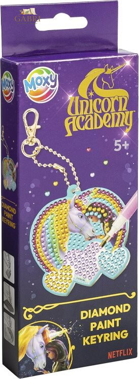 MOXY Diamantové malování přívěsek Jednorožčí akademie