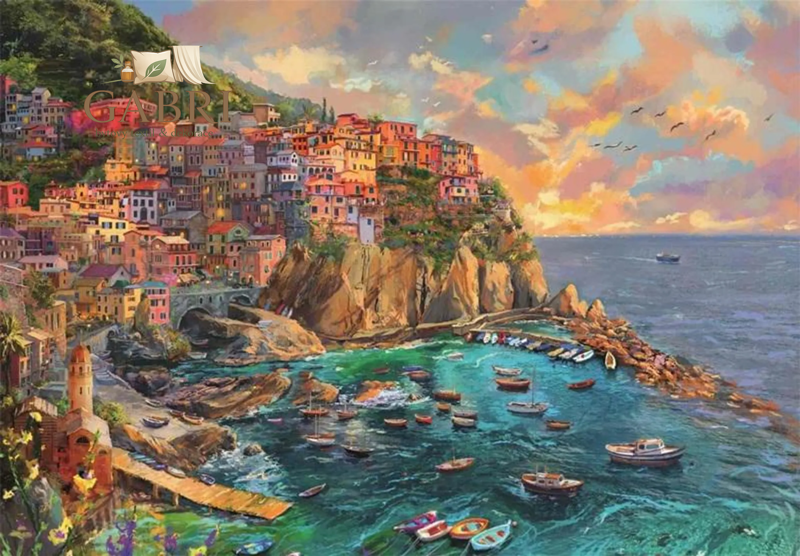 CLEMENTONI Puzzle Malovaná Manarola 2000 dílků