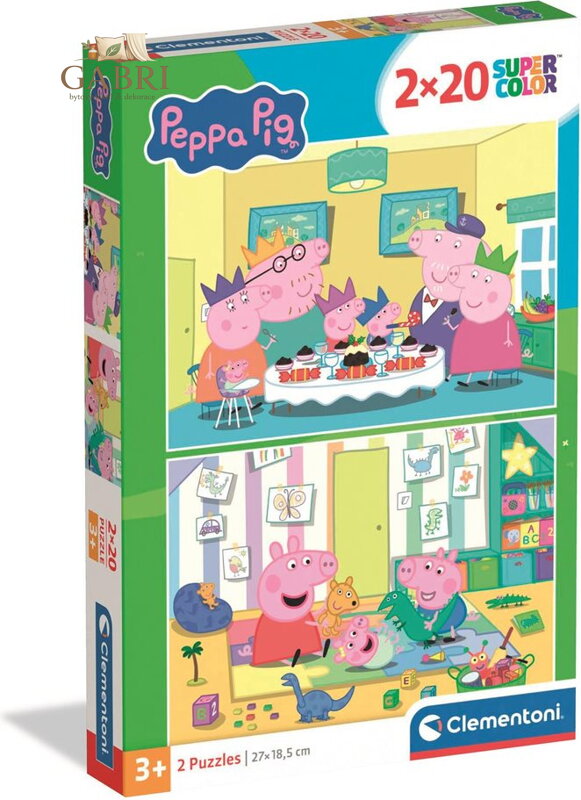 CLEMENTONI Puzzle Prasátko Peppa 2x20 dílků