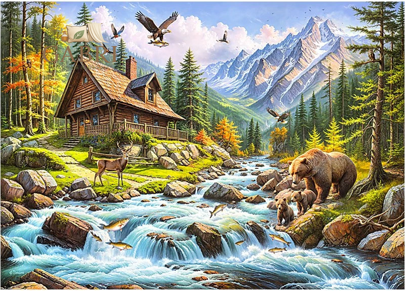 CHERRY PAZZI Puzzle Živé údolí 1000 dílků