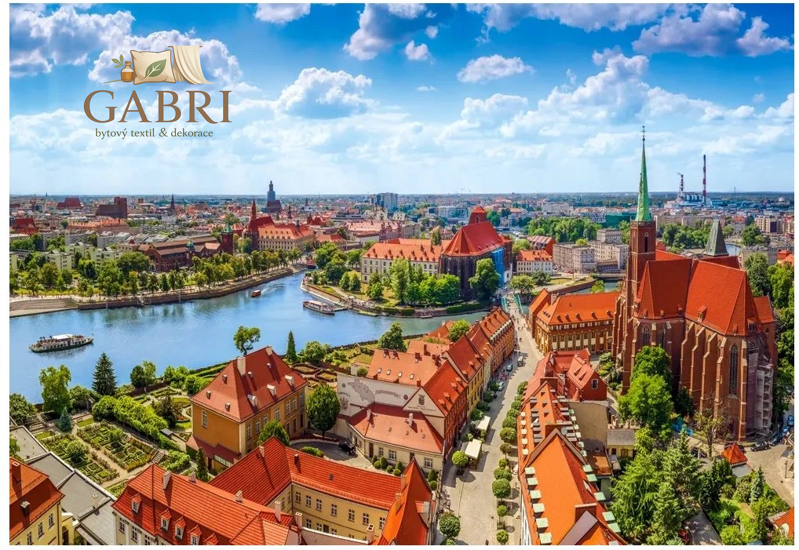 CASTORLAND Puzzle Letecký pohled na Vratislav, Polsko 1000 dílků