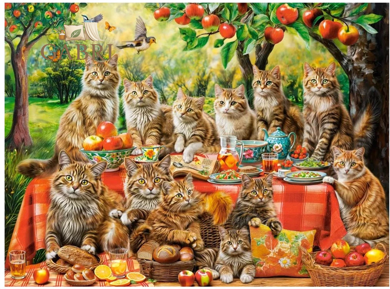 CASTORLAND Puzzle Setkání kočičí rodiny 3000 dílků