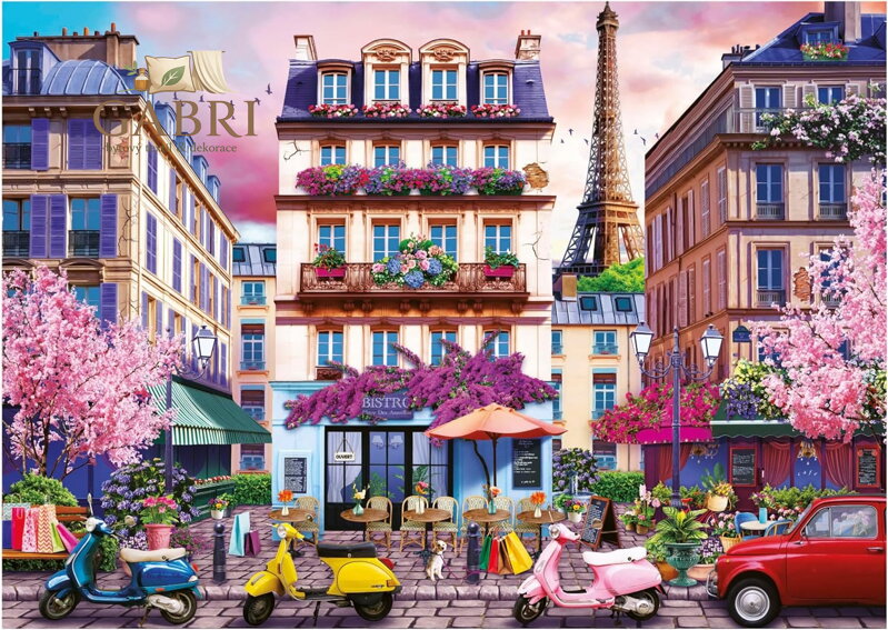 EDUCA Puzzle Pařížská nákupní čtvrť 500 dílků