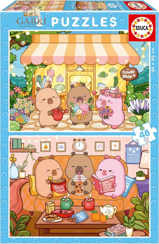 EDUCA Puzzle CapyFun 2x48 dílků