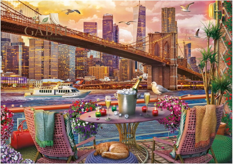 EDUCA Puzzle Romantická večeře v New Yorku 2000 dílků