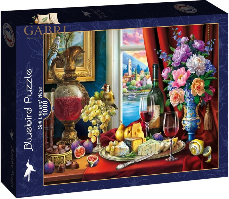 BLUEBIRD Puzzle Zátiší a víno 1000 dílků