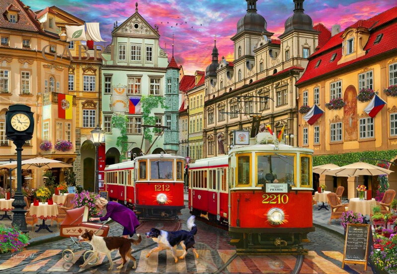 BLUEBIRD Puzzle Pražská tramvaj 1000 dílků