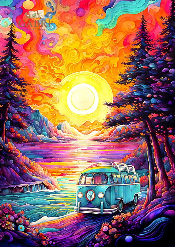 ENJOY Puzzle Život v dodávce na pláži 1000 dílků