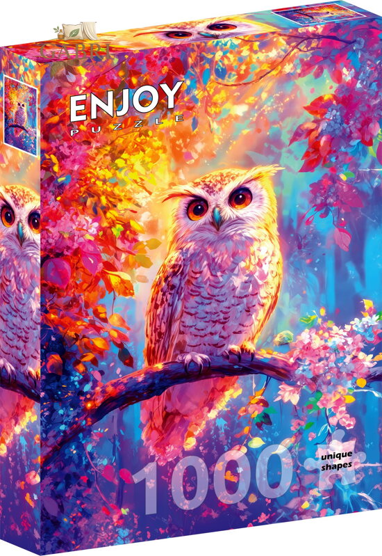 ENJOY Puzzle Rozkvetlá sova 1000 dílků