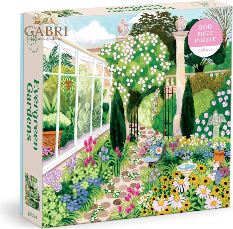 GALISON Čtvercové puzzle Stálezelené zahrady 500 dílků