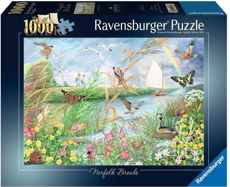 RAVENSBURGER Puzzle Norfolkské jezero 1000 dílků