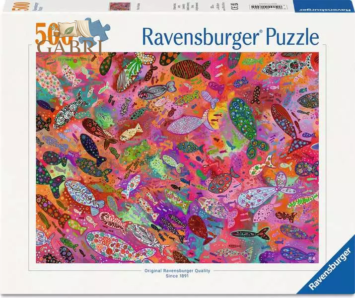 RAVENSBURGER Puzzle Fuchsiové rybky 500 dílků
